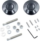 2pcs Quick Release Hood Pins Flush Mount Push Button Bonnet Latch Kit Black