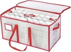 128 Pc Plastic Christmas Ornament Storage Box With Trays Customizable Dividers