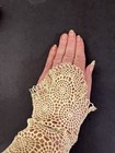 Wedding Vintage Sleeves Arm Gloves White Fingerless Tatted Trim