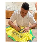 Ronaldo Naz  rio Signed Brazil 2024 Home Football Jersey  Superior Frame