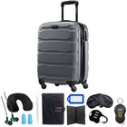 Samsonite Omni Hardside Luggage 20  Spinner Charcoal With 10pc Accessory Kit