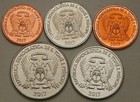 St  Thomas   Prince 10  20  50 Centimos  1 Dobra   2 Dobras 2017 - 5 Coins -unc 