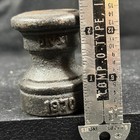 Vintage Cast Iron Industrial Weight Div Xi 1970 Embossed Metal Spool Relic