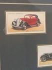 Vintage Framed Players Cigarette Cards Motor Cars 1936 Tobacco Cards Lot