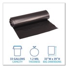 Boardwalk Recycled Ldpe Can Liners 33 Gal 1 2 Mil 33x39  Black 10 r   10 r 10 ct