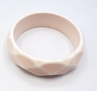 Set Of Two Pale Peach Pink Vintage Bangle Bracelets