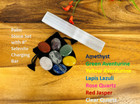7 Chakra Palm Stone Set  Selenite Charging Station  Pocket Worry Smooth Stones