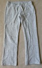 Hollister Women s Low Rise Flare Sweatpants Y2k Size Large Gray Embroidered Logo