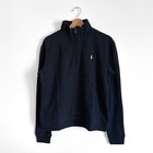 Nwt Polo Ralph Lauren Custom Fit Double Knit Quarter Zip Pullover Sweater Navy L