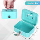 Cash Box With Lock Small Lock Box With Money Slot Mini Portable Safe Coin Box 4 