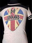 Def Leppard British Flag Guitar Pick Graphic Tee - Women   s Size M