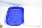 Vintage Tupperware Meat Keeper Marinade Container W  Lid Blue 1294-7 Free Ship