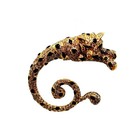 Diamond 18k Yellow Gold Onyx Tsavorite Leopard Brooch   Pendant