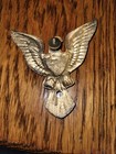 Vintage Us Coast Guard  Golden Eagle Pin 2 5in Tall 