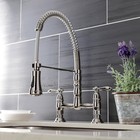 Gs1277al Heritage Pull-down Sprayer Kitchen Faucet  Brushed Brass  14 13 X 10 X