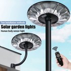 360   Round Solar Lights Outdoor Led Flood Light Dusk To Dawn Motion Sensor Lamp