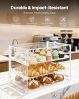 Vevor Bakery Display Case Acrylic Countertop Pastry Case 3-tier Flip-up Door