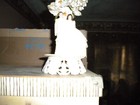 Vintage  Wedding Cake Topper With Bride And Groom Standing On Plastic Base  10  