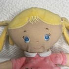 Kids Preferred Plush Stuffed Soft Baby Doll 10  Blond Hair Blue Eyes Lovey Pink
