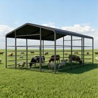 13x13 Ft Metal Horse Shelter Open Front Run In Shed With Galvanized Steel Roof