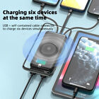 900000mah Wireless Power Bank Backup Fast Charger 4usb Portable External Battery