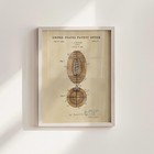 Vintage Football Patent Poster     Framed Wall Art Gift For Him Or Dad