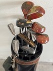 Arnold Palmer Vintage Wood Golf Clubs With Bag