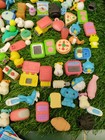 Gomu Erasers Eraserland Collectible Erasers  2011    - Lot Of 100 