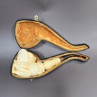 H Yanik Estate Block Meerschaum Pipe With Case