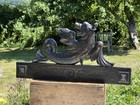 Antique French Decorative Wooden Carving Pediment