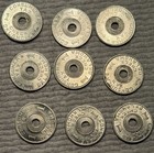 Lot Of 9 Vintage Oklahoma Sales Tax Tokens 1 Mill In Near Mint Condition