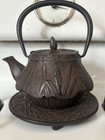 Vintage Cast Iron Tea Pot With Trivet  Made In Japan Excellent Condition 