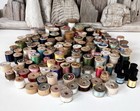 Big Lot Of 117 Vintage Wood Spools Of Thread With And Without  g 
