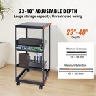 Uimoso 20u 4-post Open Frame Server Rack With Adjustable Depth 23-40 Inches