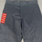 Dickies Pants Mens 36x32 Black Double Knee Work Cell Phone Pocket Loose Fit Flex