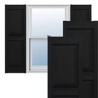 Black Pair 14 75 w X 63 h Vinyl Raised Panel Exterior Home Shutters W  Screws