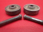 2 Antique Singer  3 8  X 1 1 4  Treadle Sewing Machine Caster Wheels W  Pins