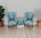 1 12 Artisan Living Room Furniture Sofa Armchairs Vintage Dollhouse Miniature