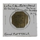 Lotus  Ca Trade Token  C l  Dunklee Riversbend Saloon Gf 1 Drink Tc-62450