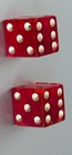 Red Bakelite Dice With White Pips Translucent Razor Edges Well Worn Vintage