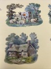 Lot Of 7 Victorian Antique German Scraps-die-cuts  Farm Scenes  Farm Animals