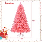 7 5 Ft Artificial Pink Christmas Tree Unlit Full-bodied Xmas Pvc Tree