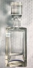 Vintage German Posselt Heavy Crystal Whiskey Square Liquor Decanter 11  Art Deco