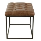 Home Decor   Upholstered Tufted Faux Leather Ottoman Bench  Ottoman Bench For   
