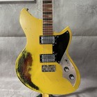 Vintage Retro Yellow Electric Guitar Ash Body Hh Pickups Maple Fretboard neck