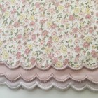 New Baby Girl Burp Cloths Ruffle Edge Pink Floral Print   Solids   Milkberry