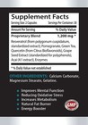 Natural Resveratrol Powder 1200mg - Anti-aging Antioxidant 60 Capsules 1 Bottle