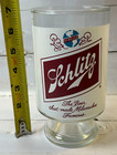 Vtg 1970 S Schlitz Milwaukee Beer Bar Brewery Glass 32oz Large Footed 6 3 4 
