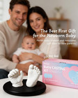 Baby Casting Kit Footprint And Hand Mold Pink   Blue With Wood Base  Personalize