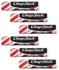 New Lot Of Chapstick Candy Cane Lip Balms  Peppermint   pack Of 6  Cool Fresh 